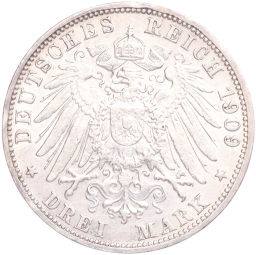 3 марки 1909 года G Германия (Баден)
