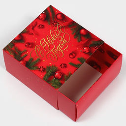 Коробка сборная Новогодние шары, 14 х 14 х 8 см - Дарите счастье фото 3