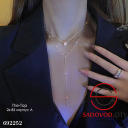 Двойная цепочка с камушком - Bruno фото 3