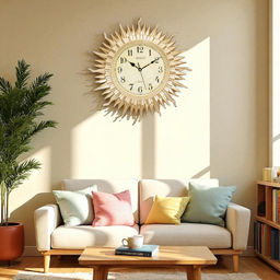 Настенные часы Mirron круглые золотые M1020AZ