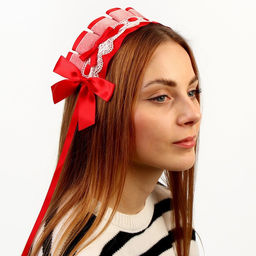 Карнавальная повязка Лолита, красная