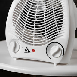 Тепловентилятор Luazon LTO-03, напольный, спиральный, 2000 Вт, 20 м², 2 режима, белый