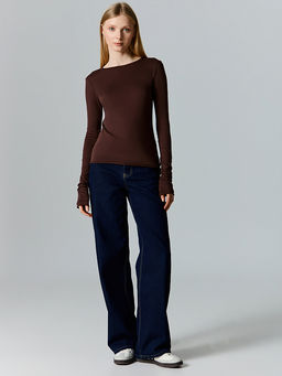 Лонгслив женский коричневый - Mark formelle фото 2