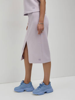 CONTE Юбка прямого кроя из футера с разрезом LU 2592 lavender - Conte elegant фото 7
