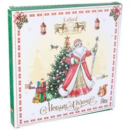 ТАРЕЛКА ОБЕДЕННАЯ LEFARD ДЕД МОРОЗ И СНЕГУРОЧКА 27СМ ЗЕЛЕНАЯ  фото 2