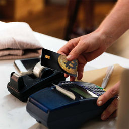 Наклейка на банковскую карту "Биткоин", 1 сторона. 9046733