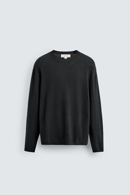 JERSEY REGULAR FIT ALGOD?N - LINO / Marino oscuro - Zara фото 7