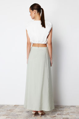 TRENDYOLMILLA Mint Modal Icerikli A-line Maxi Boy Dokuma Etek TWOSS24ET00058  фото 6