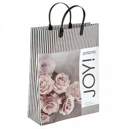 Пакет подарочный мягкий пластик с пластиковой ручкой 30х40см Момент, 150 мкм, ламинированный (Россия)