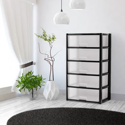 Комод "Колорит" 5-ти секцион. широкий (чёрный) М8764