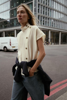 CONTRAST BUTTON SHIRT - Zara фото 5