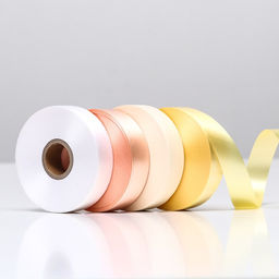 Цена за 4 шт. Лента для декора и подарков, кремовый, 2 см х 45 м