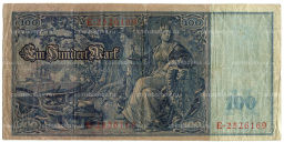 Банкнота 100 марок 1910 года Германия