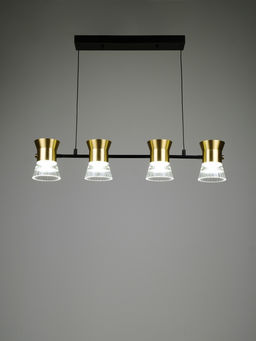 Светильник «Авион»LED 40 Вт 4000К черно-золотой 90×11×12-212 см