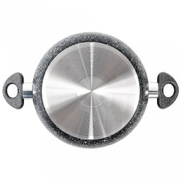 Жаровня с антипригарным покрытием д26см "Stone Pan", h6,8см, s0,3см, ручки из термостойкого пластика, усиленное минералами покрытие (Россия)