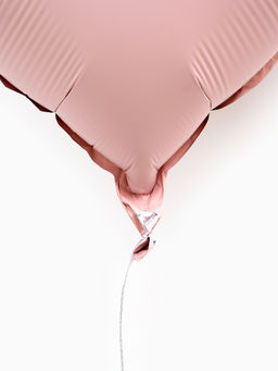 Цена за 2 шт. Воздушный шар фольгированный 36" «Розовое сердце с бантом»