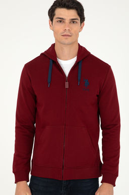 Мужской бордово-красный свитшот - U.s. polo assn фото 3