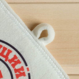 Набор для бани с принтом Настоящий мужик, 5 предметов: шапка, рукавица, портфель, мочалка, коврик