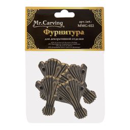 Mr. Carving MMG-022 фурнитура для шкатулок ножка 4.5 x 3.1 см 5 х 4 шт. №02 бронза - Love2art фото 3