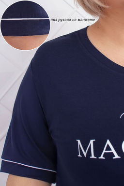 Арт. 3675 Футболка женская50-58 (5 шт) Цвет:темно-синий - Калинка фото 10