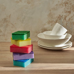 Набор губок 5шт. "Премиум" VETTA 9,6*6,5*3см д/мытья посуды арт. 441-084