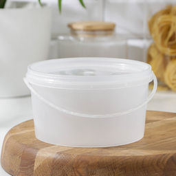 Цена за 3 шт. Банка для хранения с герметичной крышкой, 1 л, пластик, прозрачный - Пластос фото 3