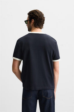 BASIC CONTRAST RIB T-SHIRT - Zara фото 34