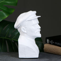 Бюст «Ленин», фигурка полистоун, белый, 13.5×21.5 см
