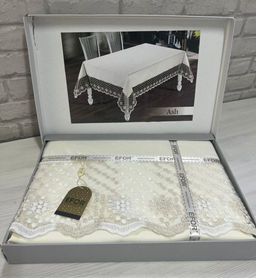 Скатерть EFOR ASLI GARDENYA 160*220 прямоугольная кремовый KREM
