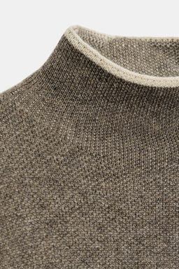 KNIT JUMPER WITH CONTRAST TRIMS - Zara фото 9