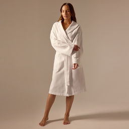 Халат вафельный женский SL HOME: Waffle «Блан де Блан», размер S, хлопок 100%, белый