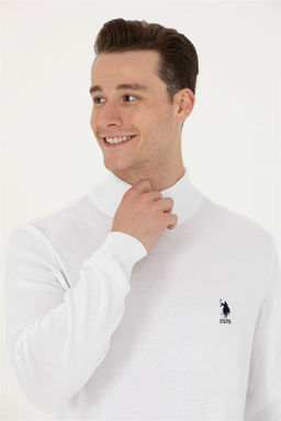 U. S. Polo Assn / Мужской белый базовый свитер - U.s. polo assn фото 9