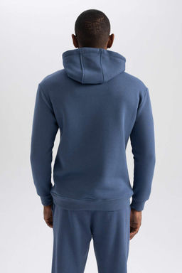 Толстовка обычного кроя с капюшоном и мягким пухом внутри - Defacto фото 6