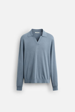 COTTON BLEND KNIT POLO SHIRT - Zara фото 6