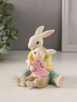 Фигурка полистоун Кролик с крольчонком: папа и сын, 9?9?10 см
