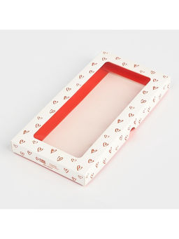 Цена за 3 шт. Коробка для шоколада «Сердечки», с окном, 9.4 х 1.7 х 18.4 см