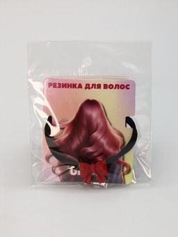 Резинка для волос GIRLY "Bow", red