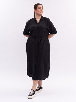 Платье-рубашка PP46048BLK01