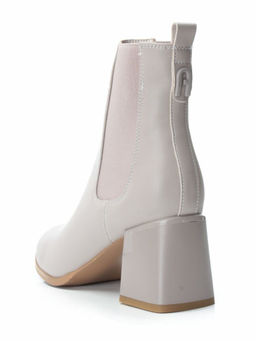 01-PCM359-2 GRAY/BEIGE Ботинки Челси демисезонные женские (натуральная кожа, байка)