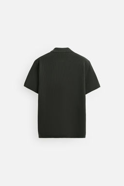 TEXTURED KNIT POLO SHIRT - Zara фото 8