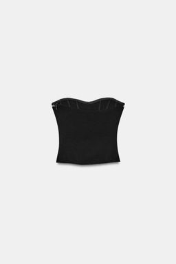 TOP CORSETERO STRETCH BRILLOS / Negro - Zara фото 5