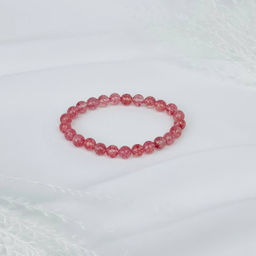 Браслет из Клубничного кварца 17 см - Радуга самоцветов фото 3