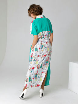 23204 Платье зеленый - Dizzyway фото 2