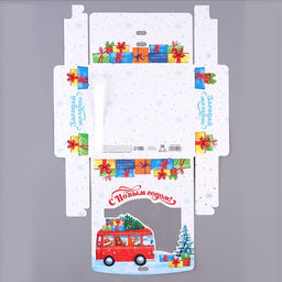 Коробка подарочная новогодняя складная С Новым годом 20?18?5 см