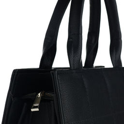 Сумка женская тоут TEXTURA на молнии, 25×12×22 см, чёрный