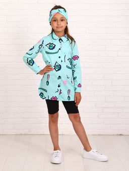 РБ006 Рубашка Пикассо (ментоловый) без повязки - Милаша фото 3