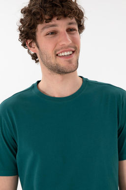 Erkek Regular Fit Bisiklet Yaka Koyu Ye_il Basic Ti__rt Sepette S_rpriz _ndirim - U.s. polo assn фото 3