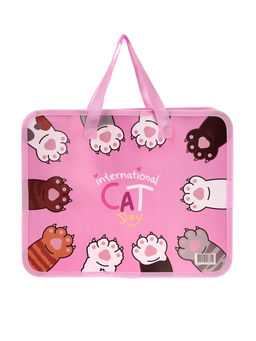 Папка с ручками «Лапки», А4, пластиковая, 70 мм, 322×256 мм