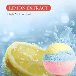 SADOER Бомбочка для ванны ароматическая с лимоном, 100гр