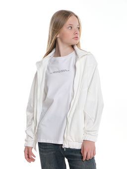 Толстовка на молнии для девочки 22-3208 белый - Mini maxi фото 9